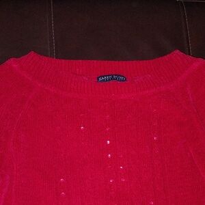 Karen Scott Women's Vibrant Red Crew Neck Sweater